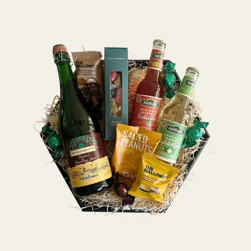 Sprudlende forkælelses gavekurv