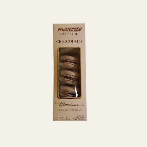 Italienske macarons med chokolade