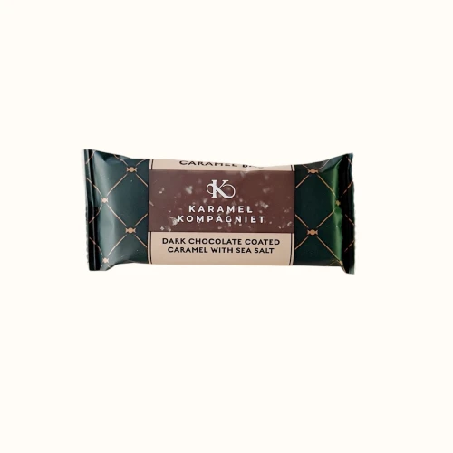 Karamelbar med chokoladeovertræk og havsalt